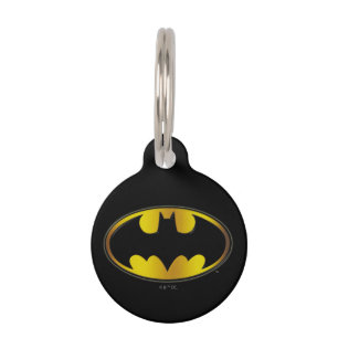 Médaillon Pour Animaux Symbole Batman Logo de dégradé ovale