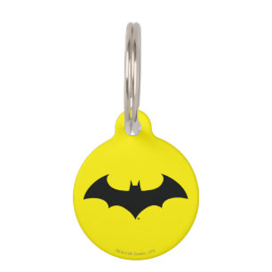 Médaillon Pour Animaux Symbole Batman   Logo Simple Bat Silhouette