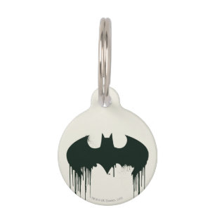 Médaillon Pour Animaux Symbole Batman Logo Spraypaint