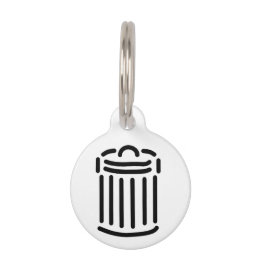 Médaillon Pour Animaux Symbole Black Trash Can