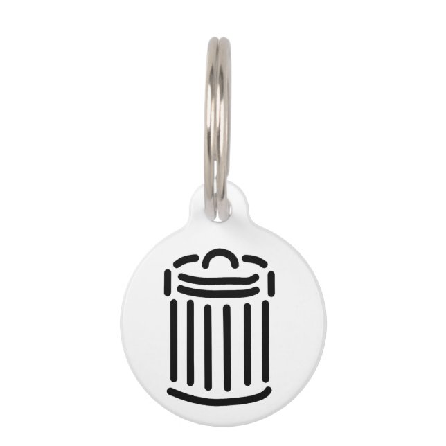Médaillon Pour Animaux Symbole Black Trash Can (Devant)