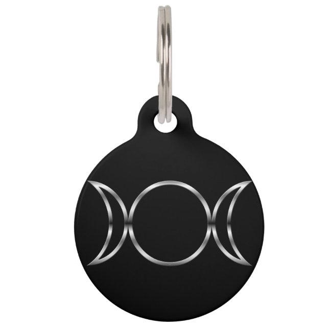 Médaillon Pour Animaux Symbole triple païen de déesse de Falln (Devant)