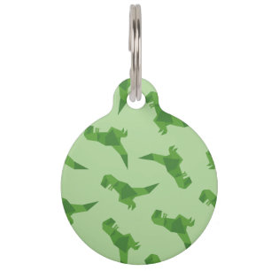 Médaillon Pour Animaux T-Rex Origami