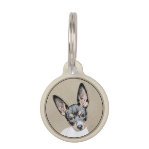 Médaillon Pour Animaux Tableau Rat Terrier - Cute Original Chien Art