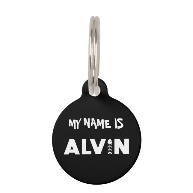 Médaillon Pour Animaux Tag Alvin Cat Pet ID (Devant)