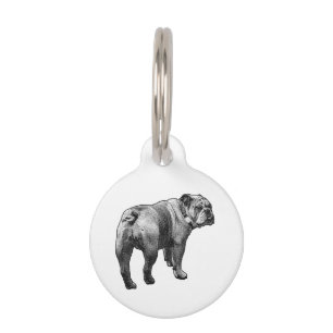 Médaillon Pour Animaux Tag Bulldog, alerte étape