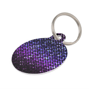 Médaillon Pour Animaux Tag Chien Purple Cryple Bling Strass