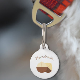 Médaillon Pour Animaux Tag d'animal de compagnie Macadamia Nuts