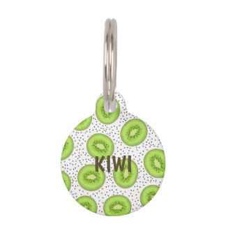 Médaillon Pour Animaux Tag d'animal de compagnie rond Kiwi Seeds