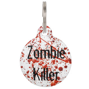 Médaillon Pour Animaux Tag de animal de compagnie de tueur Zombie