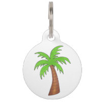 Tag de chien de chien de palmier de l'île tropical