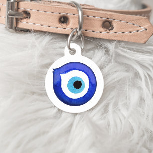 Médaillon Pour Animaux Tag de chien de l'oeil du mal personnalisé