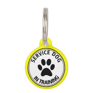 Médaillon Pour Animaux Tag de chien de service personnalisé dans l'entraî