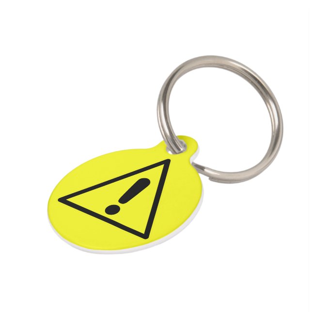 Médaillon Pour Animaux Tag de chien en danger (Côté )