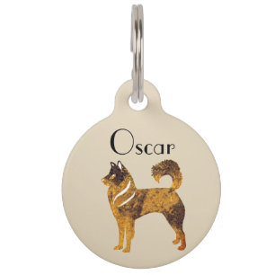 Médaillon Pour Animaux Tag de chien Husky Chien, Golden Husky Nom personn