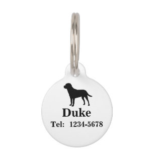 Médaillon Pour Animaux Tag de chien personnalisé du Labrador