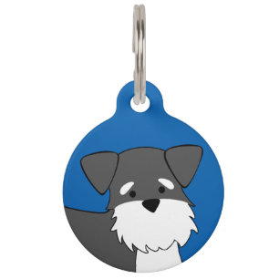 Médaillon Pour Animaux Tag de chien Schnauzer miniature personnalisable