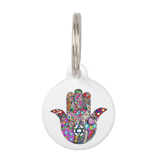 Médaillon Pour Animaux Tag de marionnettes juives Hamsa