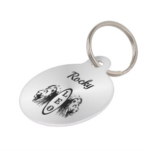 Médaillon Pour Animaux Tag d'ID animal de compagnie Zodiac Boended Lion