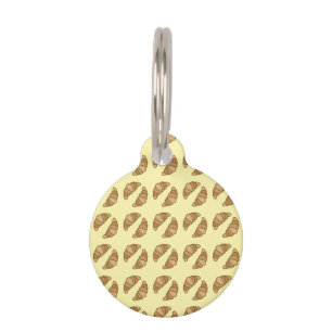 Médaillon Pour Animaux Tag d'identification de chien Motif croissants