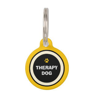 Médaillon Pour Animaux Tag d'identification de l'animal - Chien jaune et 