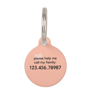 Médaillon Pour Animaux Tag d'identification de l'animal d'assistance de l