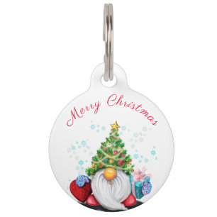 Médaillon Pour Animaux Tag Gnome avec cadeaux - Amusant