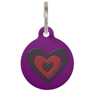 Médaillon Pour Animaux Tag gothique Melting Love Heart Custom Chig
