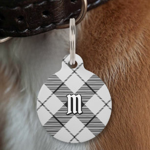 Médaillon Pour Animaux Tartan noir et blanc du clan MacFarlane