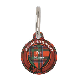 Médaillon Pour Animaux Tartan royal d'écossais de plaid de clan de
