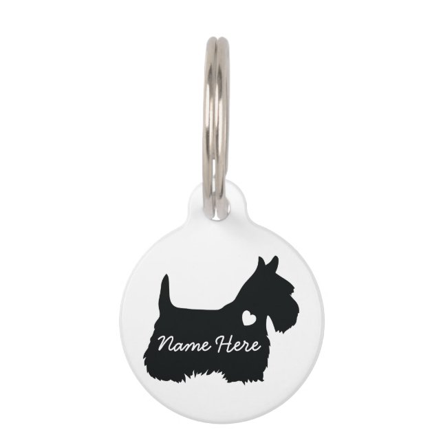 Médaillon Pour Animaux Terrier Écossais (Devant)