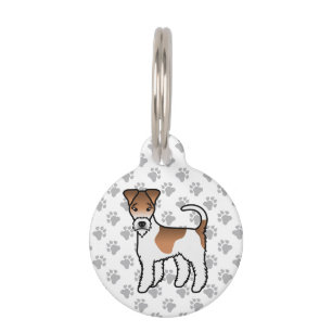 Médaillon Pour Animaux Terrier Fox à fil de fer blanc et fauve Chien de d