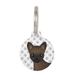Médaillon Pour Animaux Tête de chien de dessin animé Chihuahua à poil lis