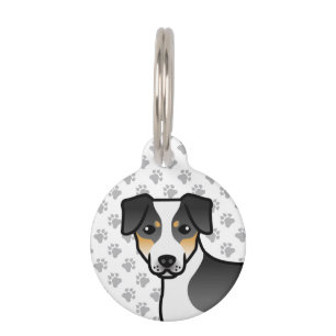 Médaillon Pour Animaux Tête de chien de dessin animé danois-suédois trico