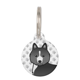 Médaillon Pour Animaux Tête de chien de dessin animé Husky sibérien princ