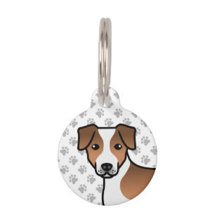 Médaillon Pour Animaux Tête de chien de ferme danois-suédois marron dessi