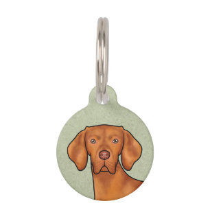 Médaillon Pour Animaux Tête de chien de race Vizsla Hongrois dessin animé