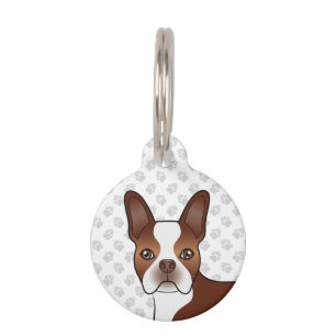 Médaillon Pour Animaux Tête et pattes de chien de dessin animé mignon Bos
