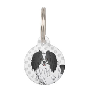 Médaillon Pour Animaux Tête et pattes de chien de dessin animé Phalène no