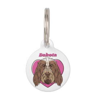 Médaillon Pour Animaux Texte personnalisé Amoureux des chiens Spinone ita