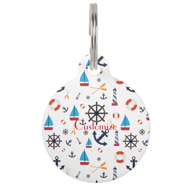 Médaillon Pour Animaux Thème nautique Thunder_Cove  (Devant)