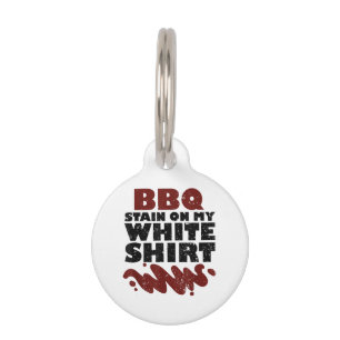 Médaillon Pour Animaux Tige barbecue sur mon blanc