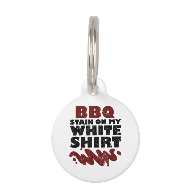 Médaillon Pour Animaux Tige barbecue sur mon blanc (Devant)