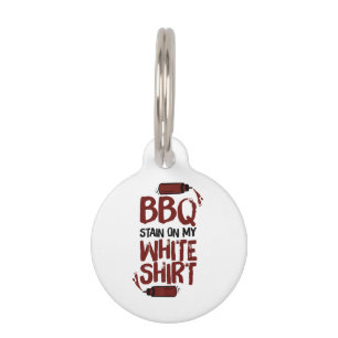 Médaillon Pour Animaux Tige barbecue sur mon blanc Premium