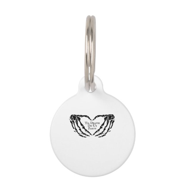 Médaillon Pour Animaux Til Death - Skeleton Heart Hands (Devant)