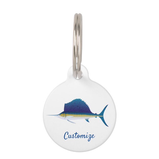 Médaillon Pour Animaux Tonneau de mer (Devant)