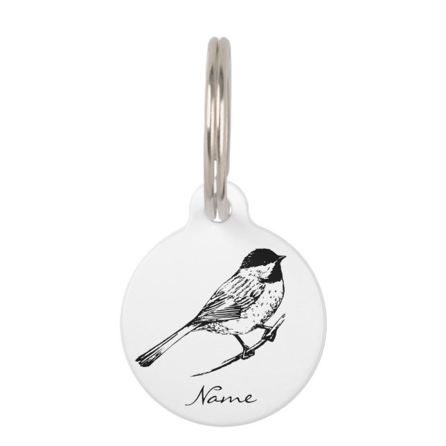 Médaillon Pour Animaux Tonnerre de chickadee à calotte noire (Devant)