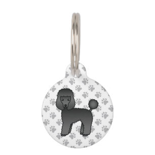 Médaillon Pour Animaux Toudou Caniche Jouet Noir Chien de Dessin Animé &