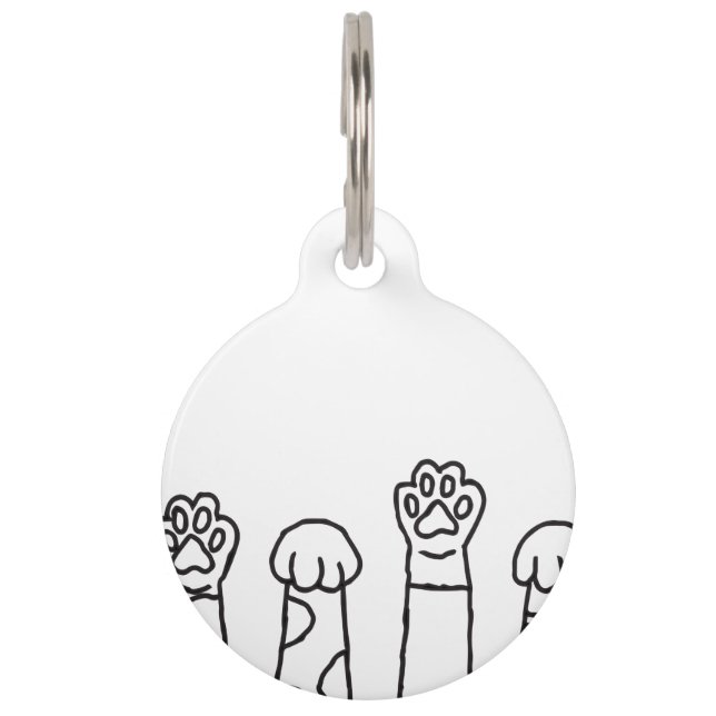 Médaillon Pour Animaux Tous les pattes sur Deck-Vert Citations de chien c (Devant)