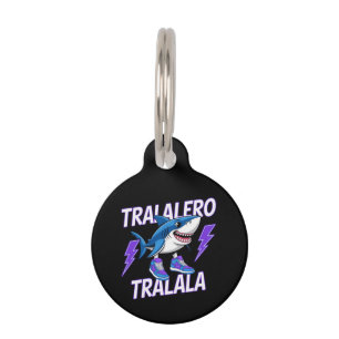Médaillon Pour Animaux Tralalero Tralala Bootleg Funny Shark meme Graphis